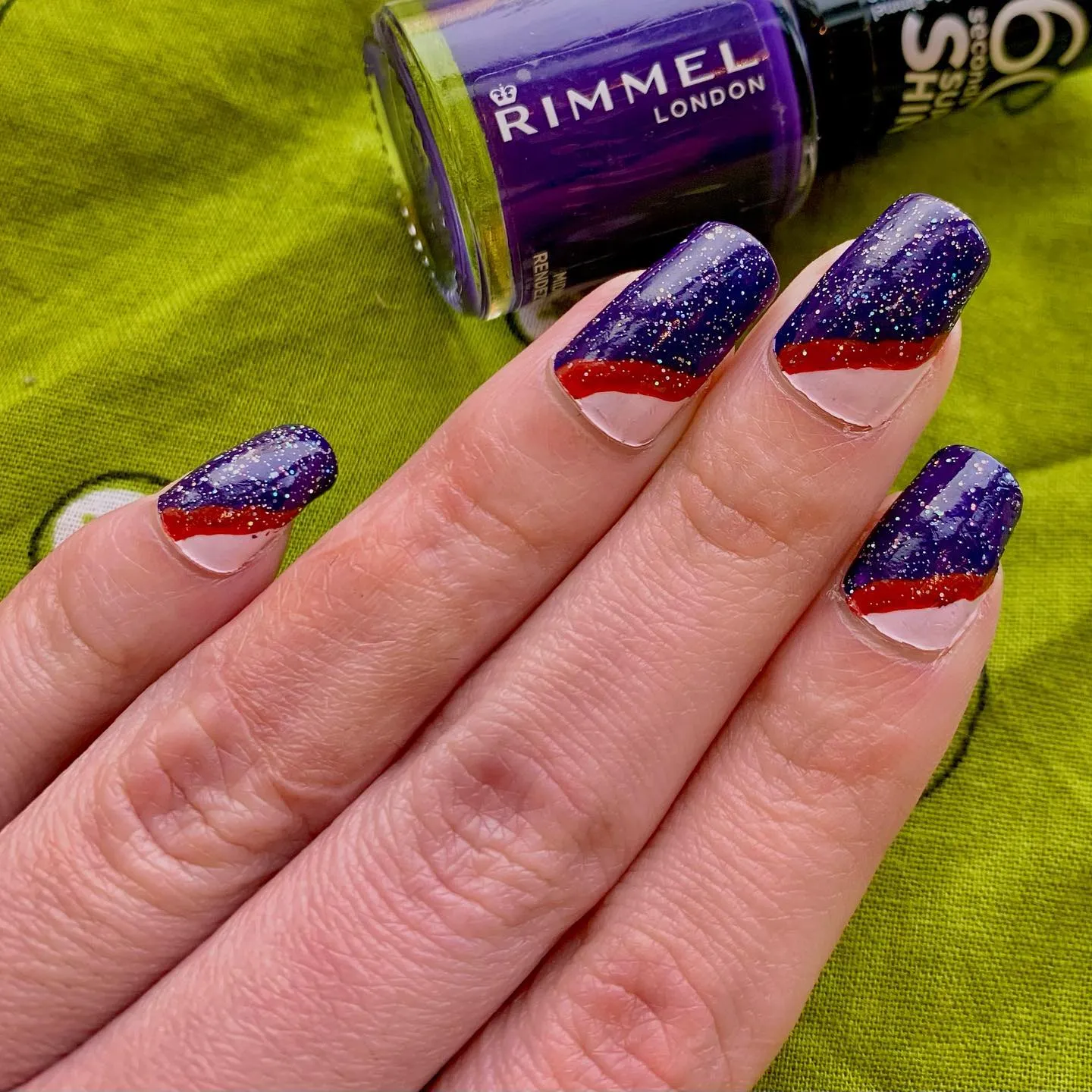 Purple and Red Nail Designs