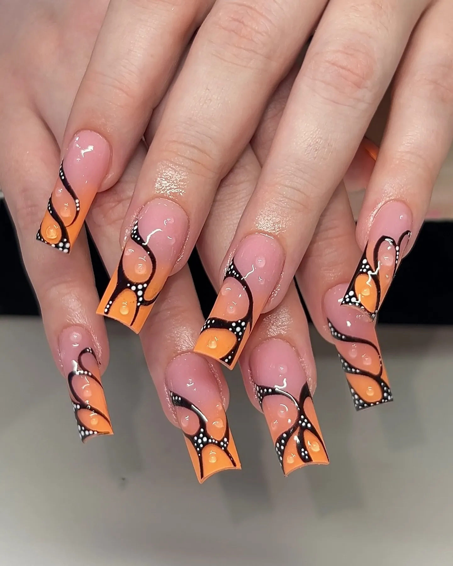 Butterfly French Nails