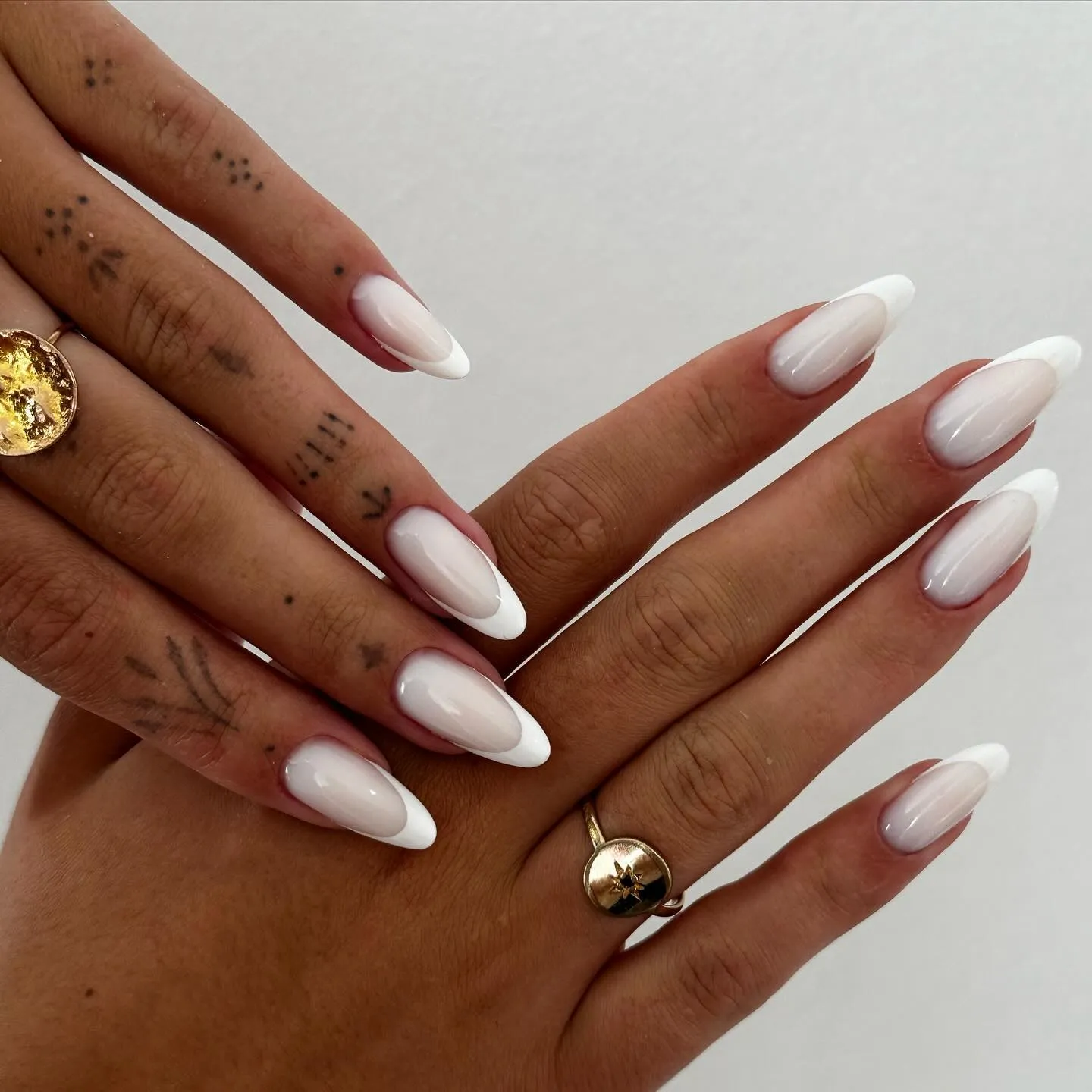 Milky White Ombré Nails