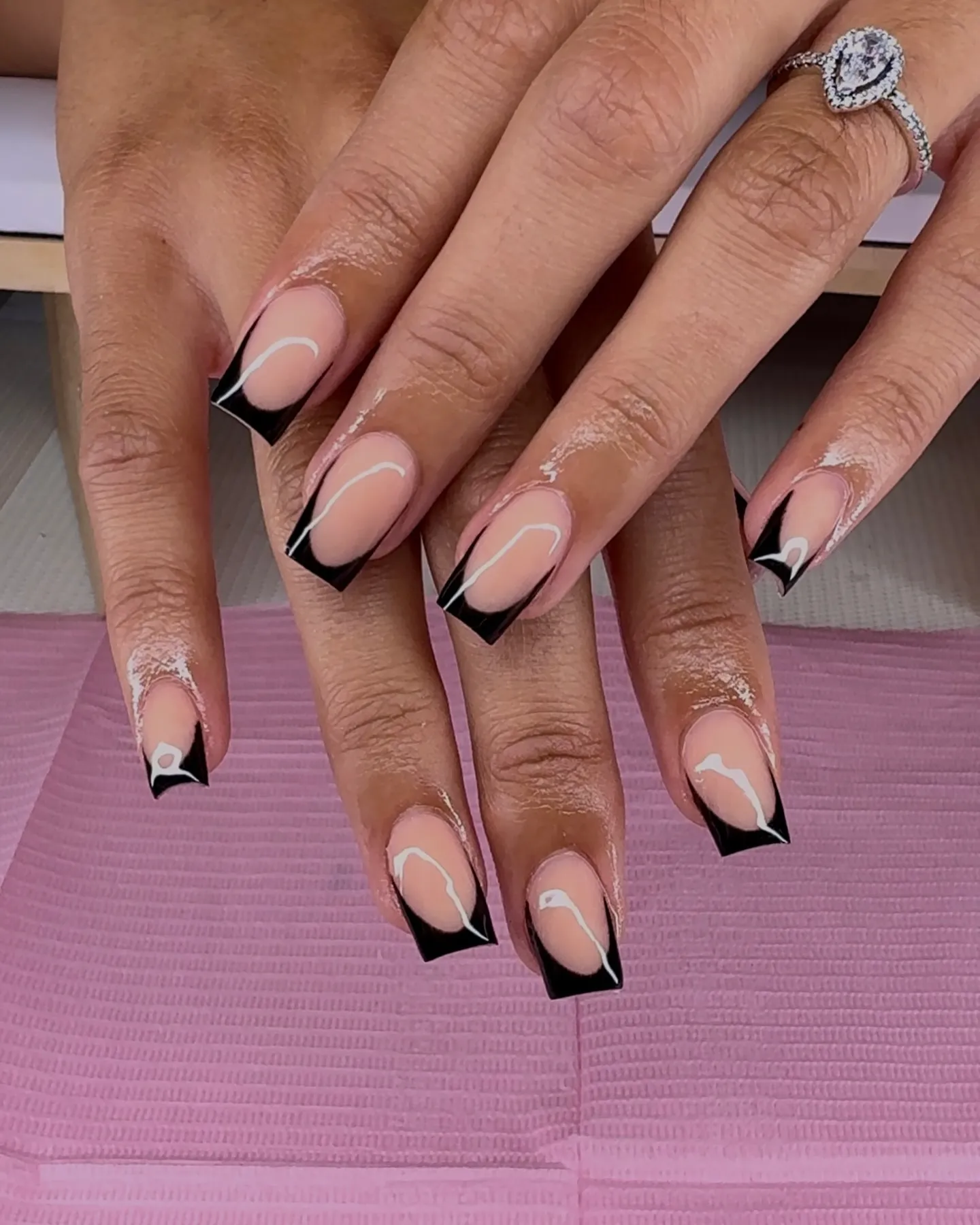 French Square Tips Nails