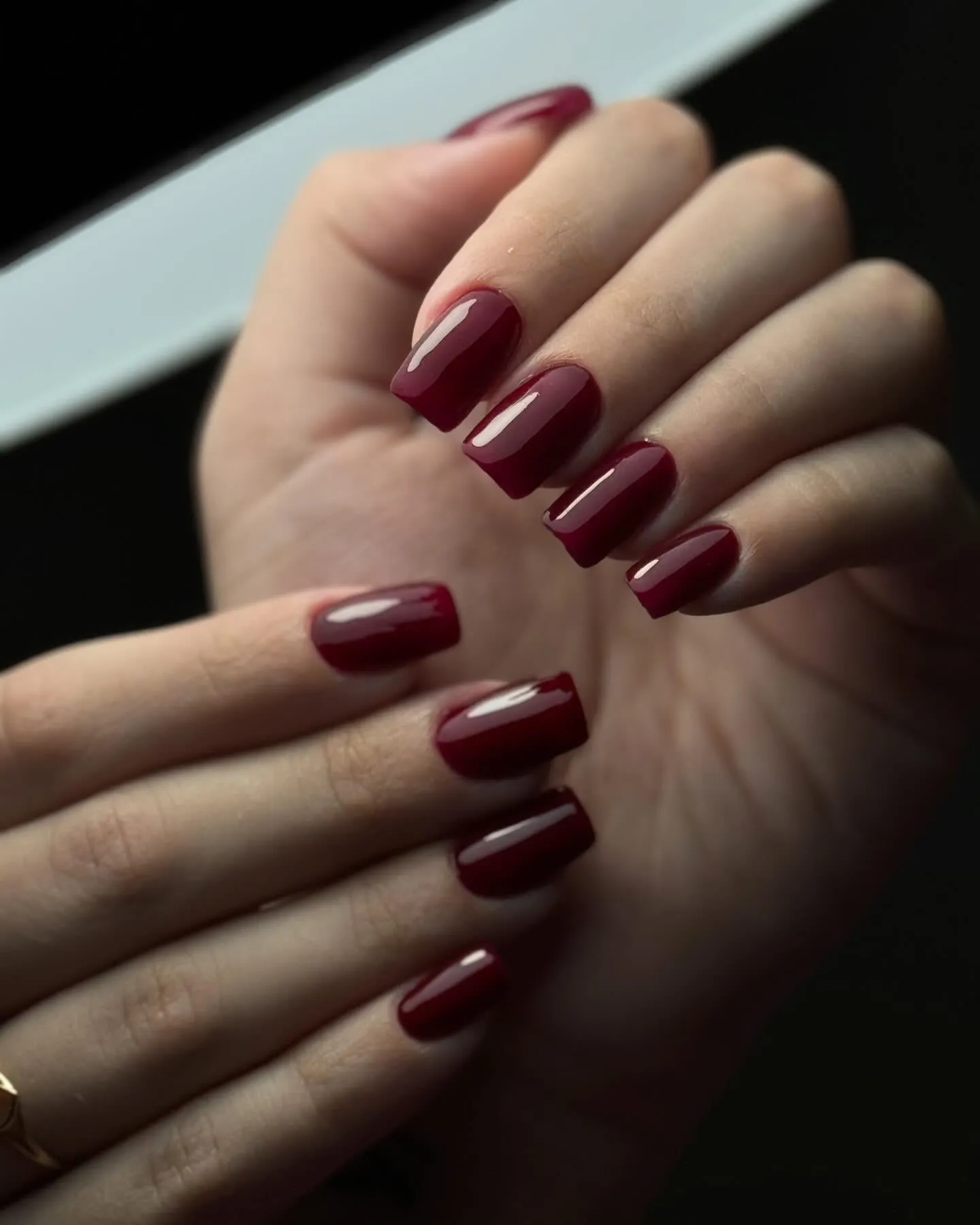 Cherry Red Coffin Nails