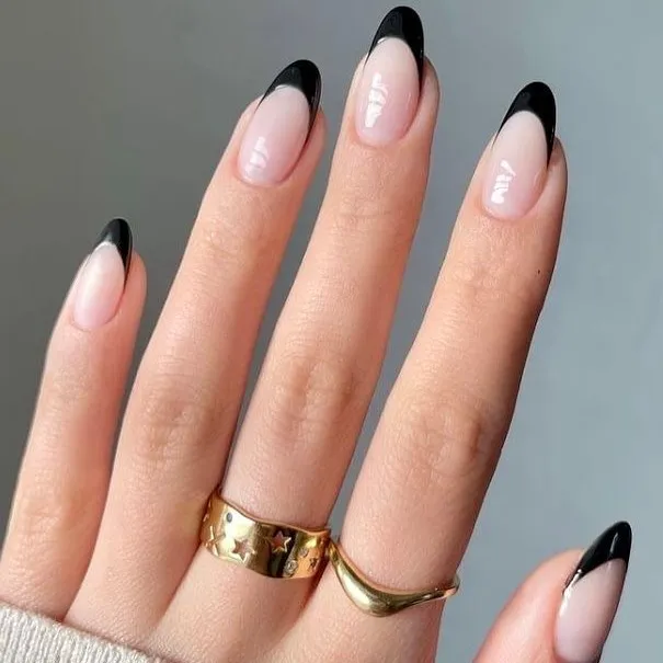 Black French Nails