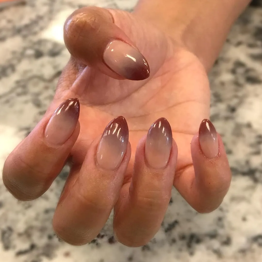 Brown Ombre Nails