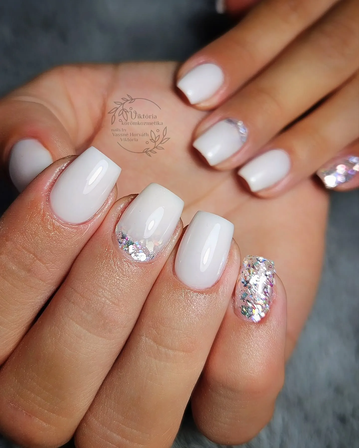 White Short Coffin Nails