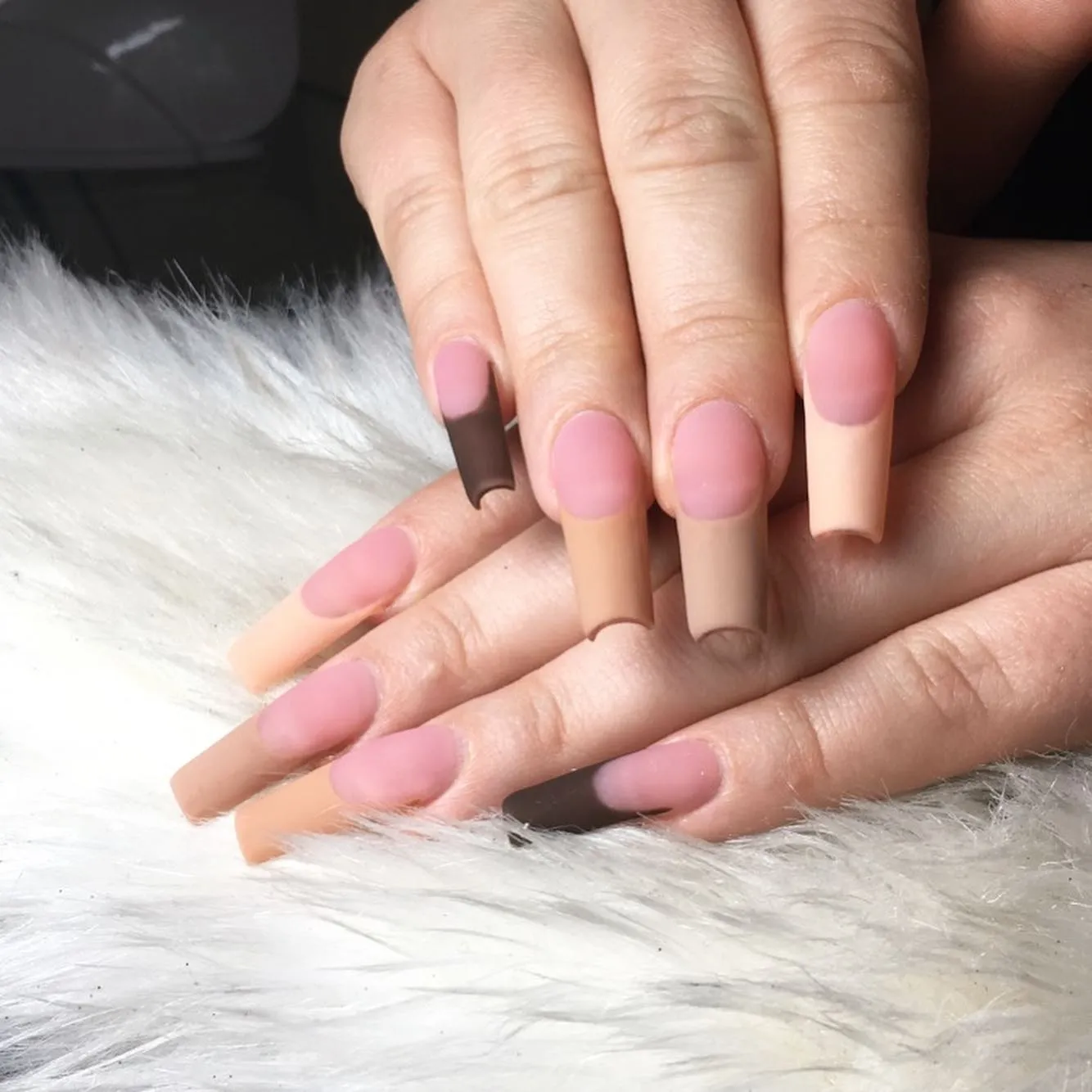 Matte French Nails