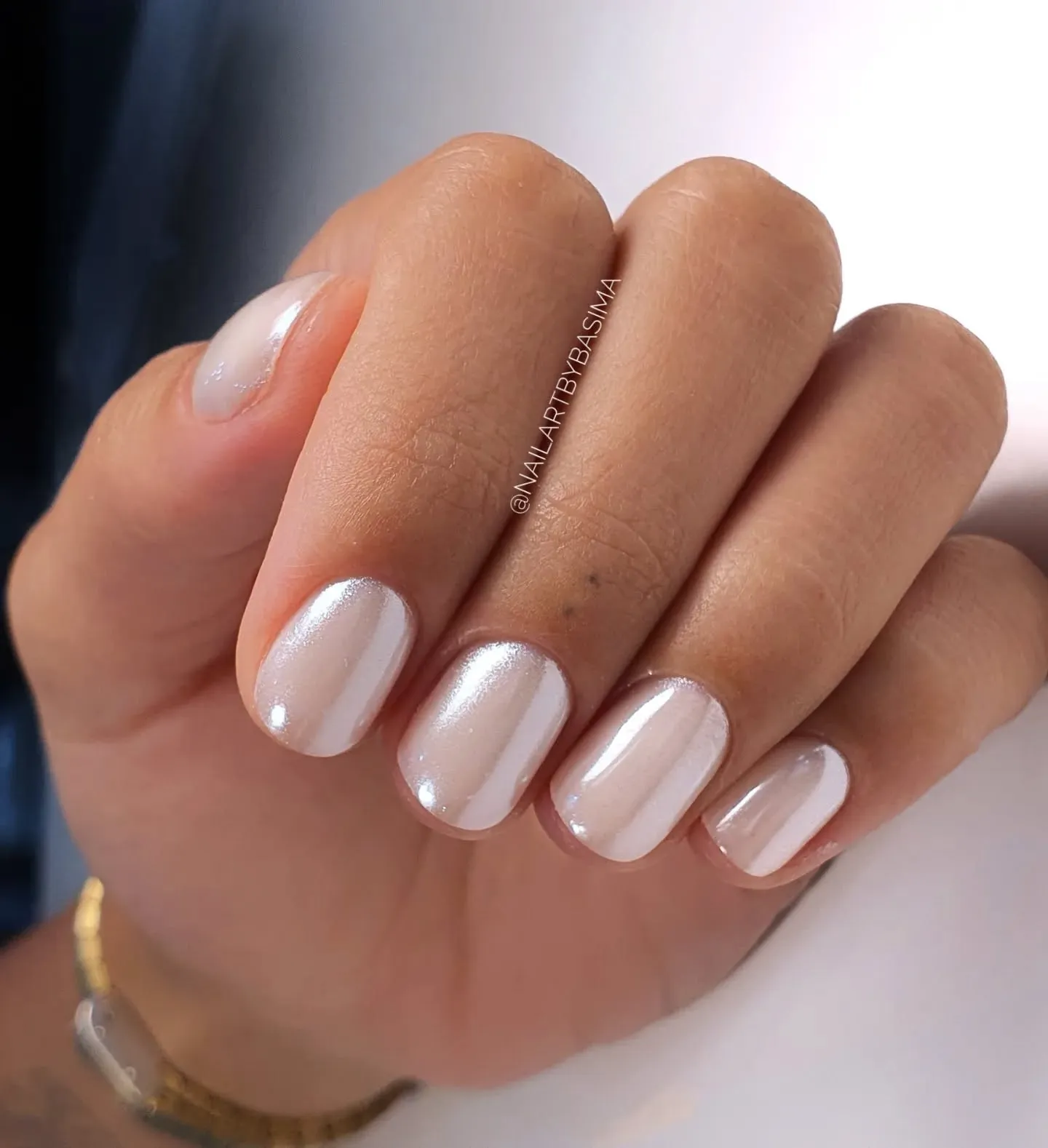 Pearl White Nails