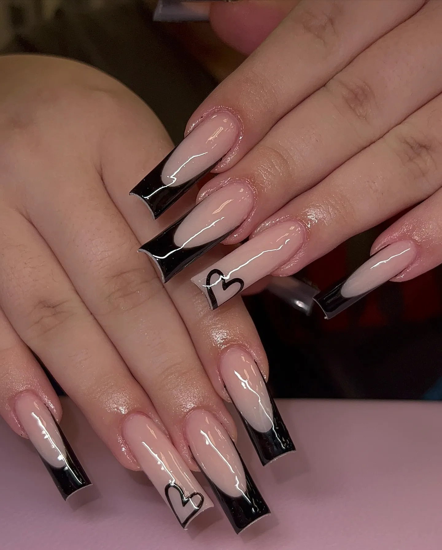 Long French Nails