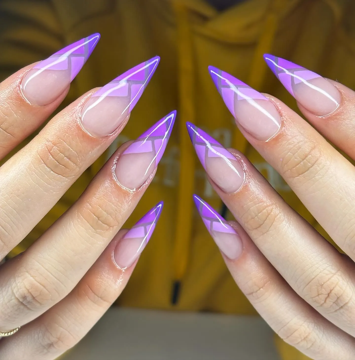 Geometric French Nails