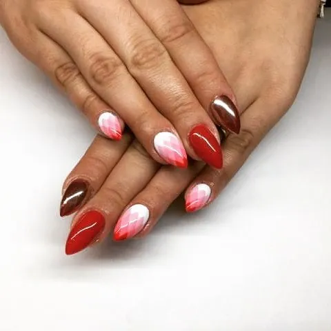 Geometric Ombre Nails