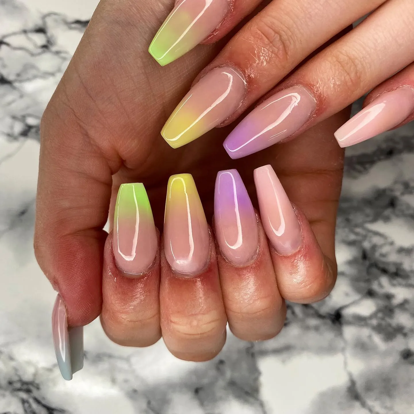 Pastel Ombre Nails