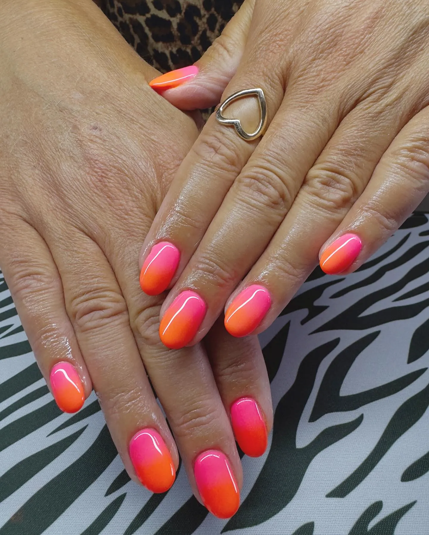 Neon Ombre Nails