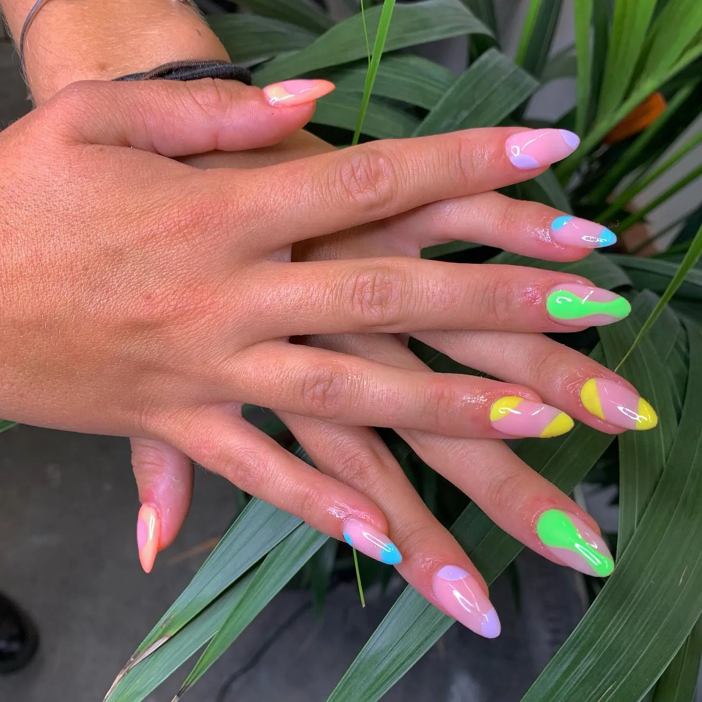 Rainbow Ombre Nails