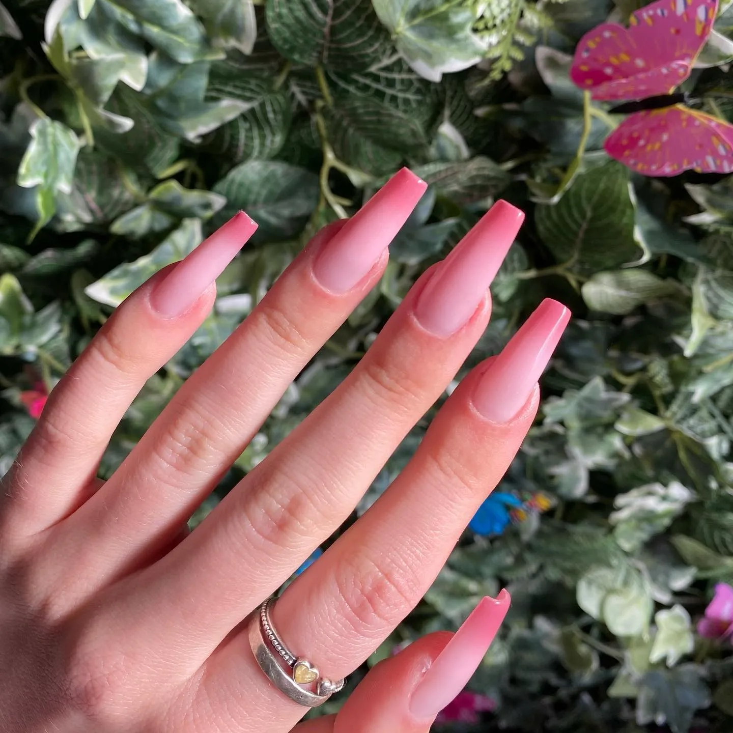 Ombre Coffin Nails