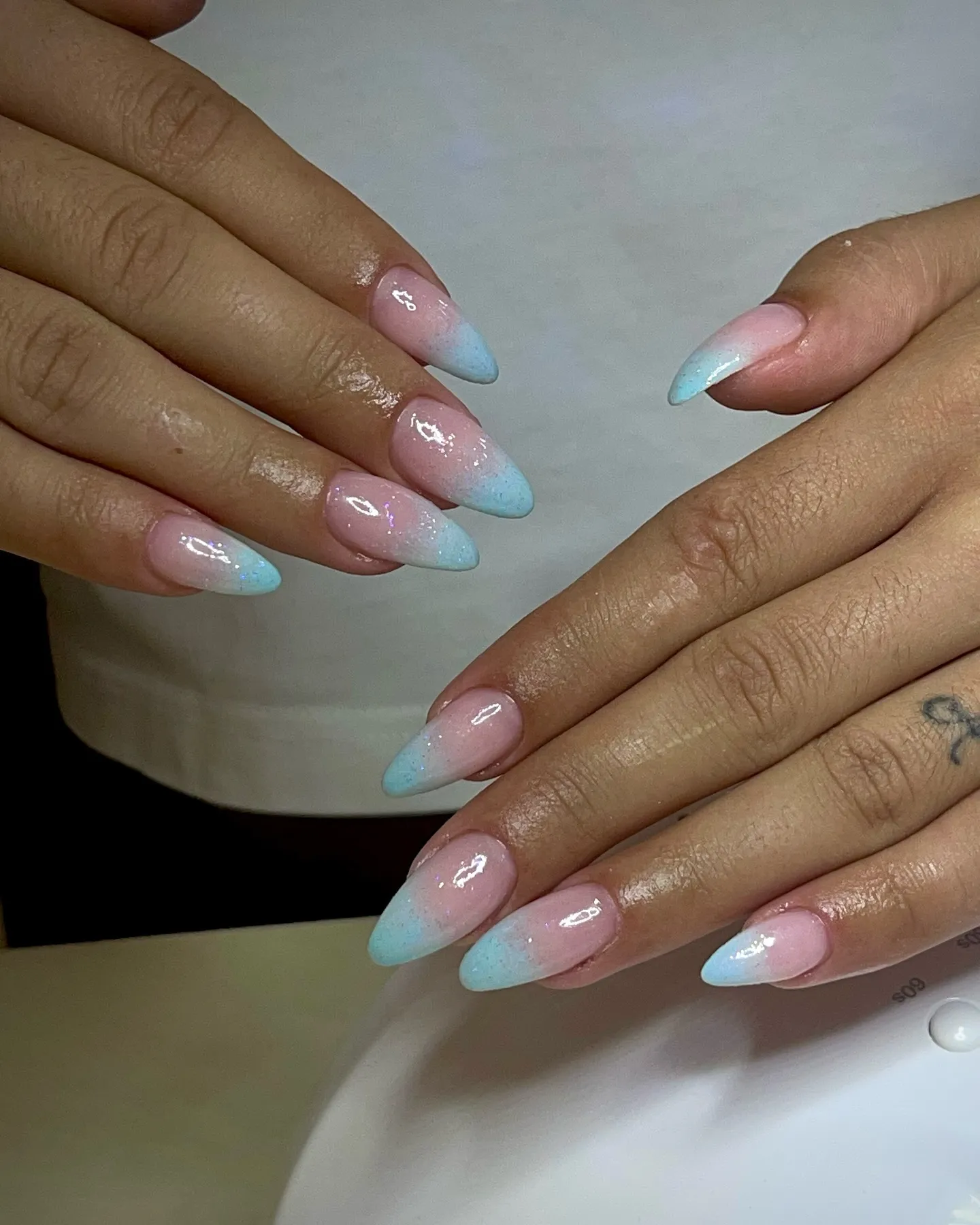 Ombre Oval Nails