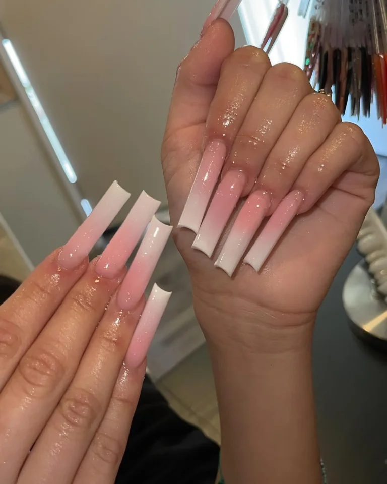 Long Ombre Nails Long Ombre Nails