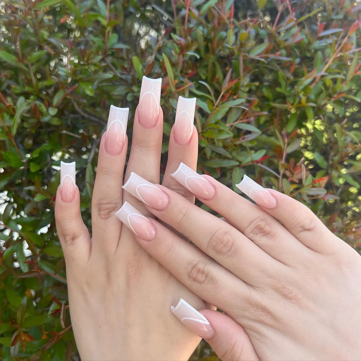 White Ombre Nails 