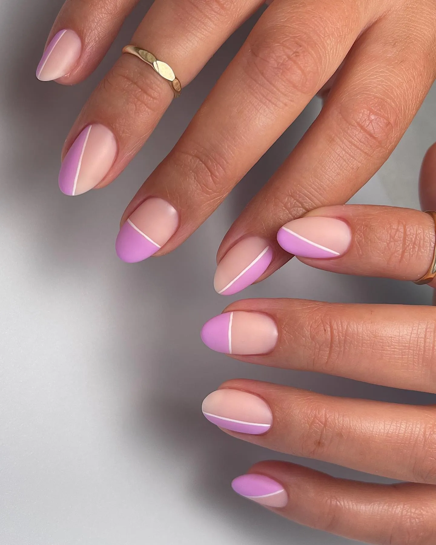 Pastel Gradient French Manicure