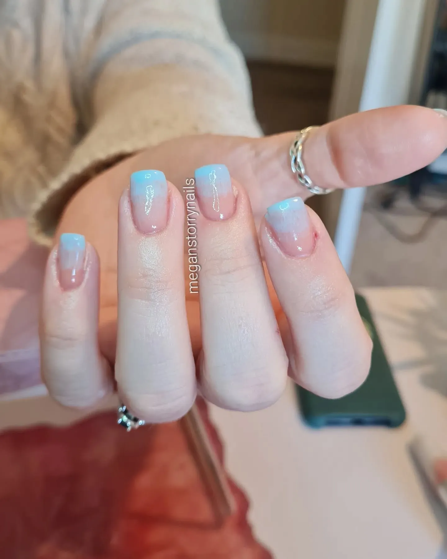 Blue Ombre Nails For A Cool Vibe