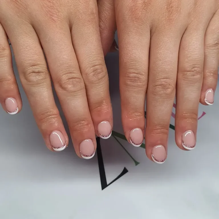 Micro Glitter French Manicure Micro Glitter French Manicure