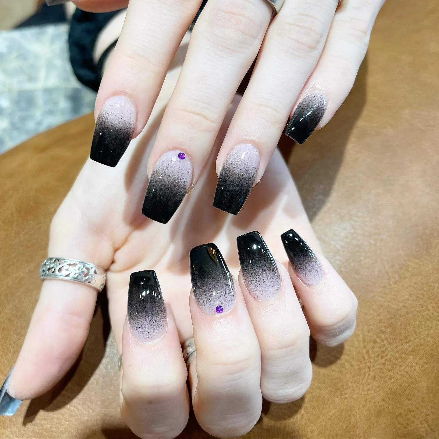 Black Ombre Nails