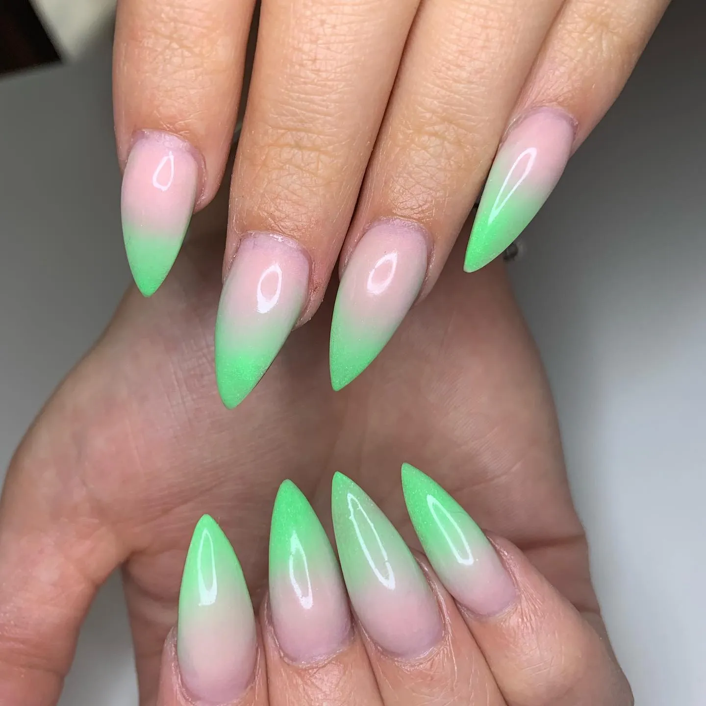 Green Ombre Manicure