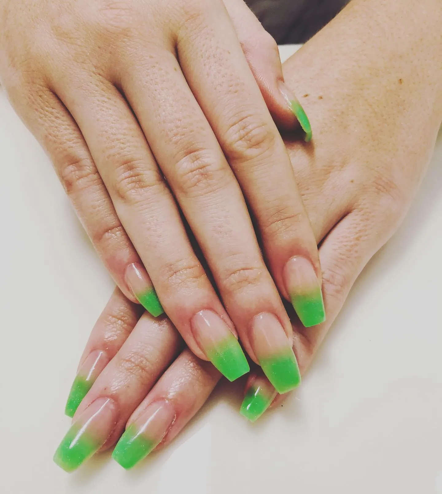 Green Ombre Manicure