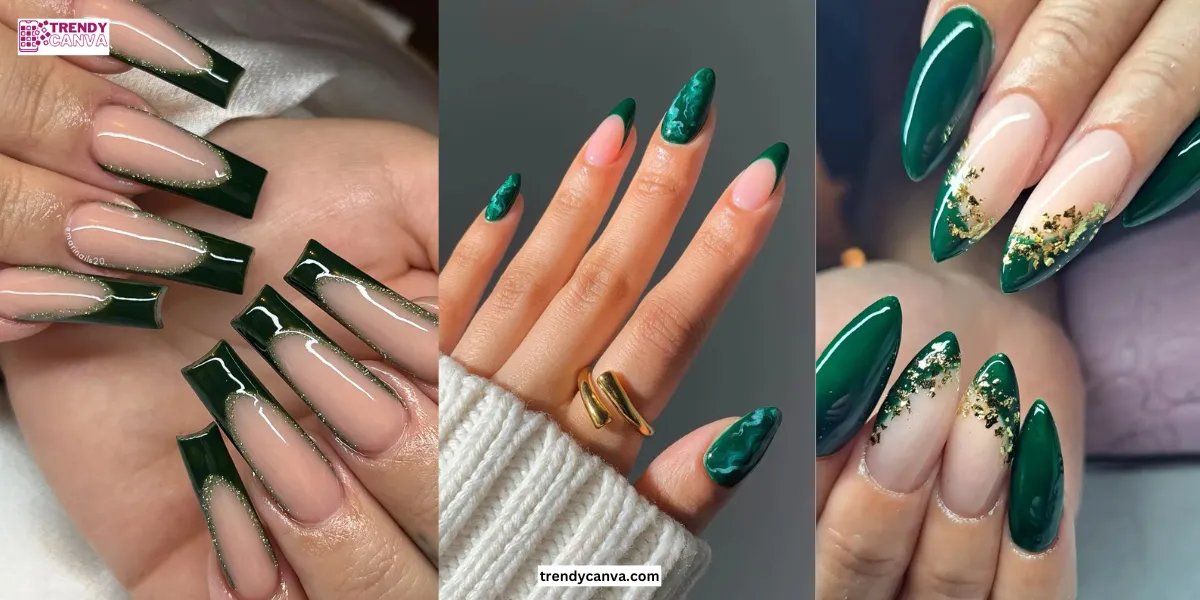 40 Glamorous Green French Tip Nails Ideas to Try