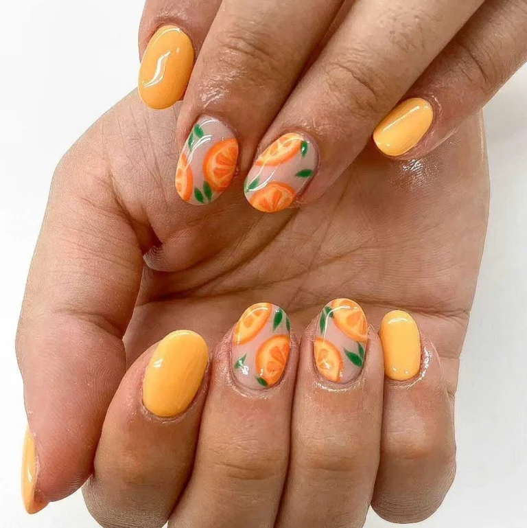 Citrus Spring Nails Citrus Spring Nails