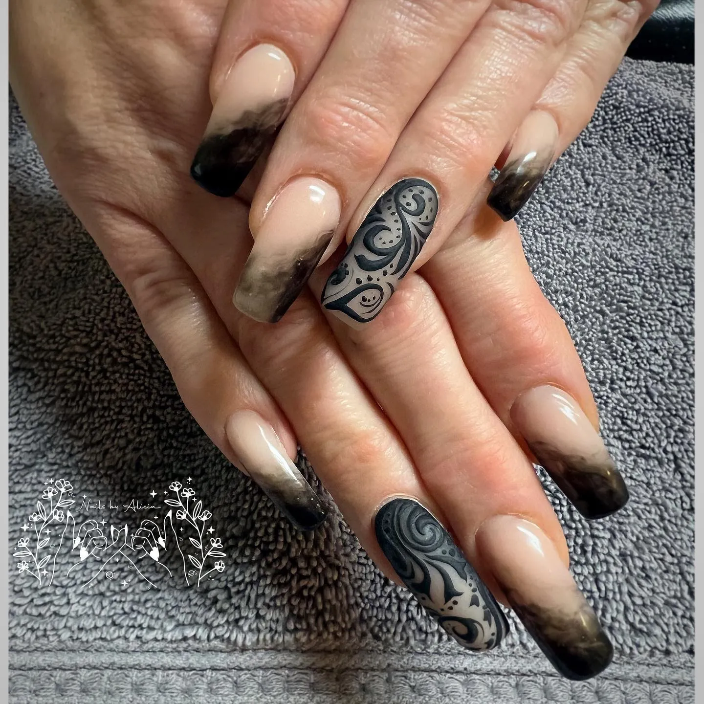 Elegant Lace Nails