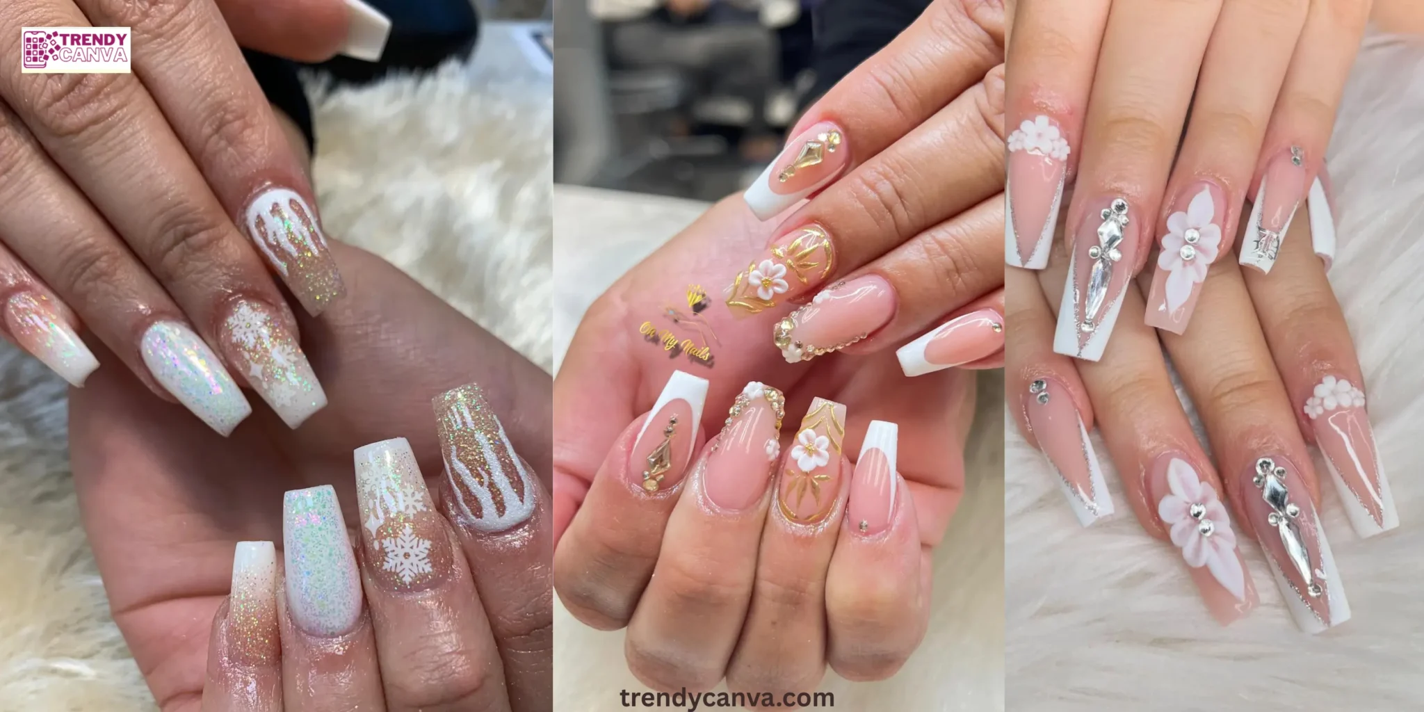 20+ Best White Glitter Nail Designs for a Glam Look
