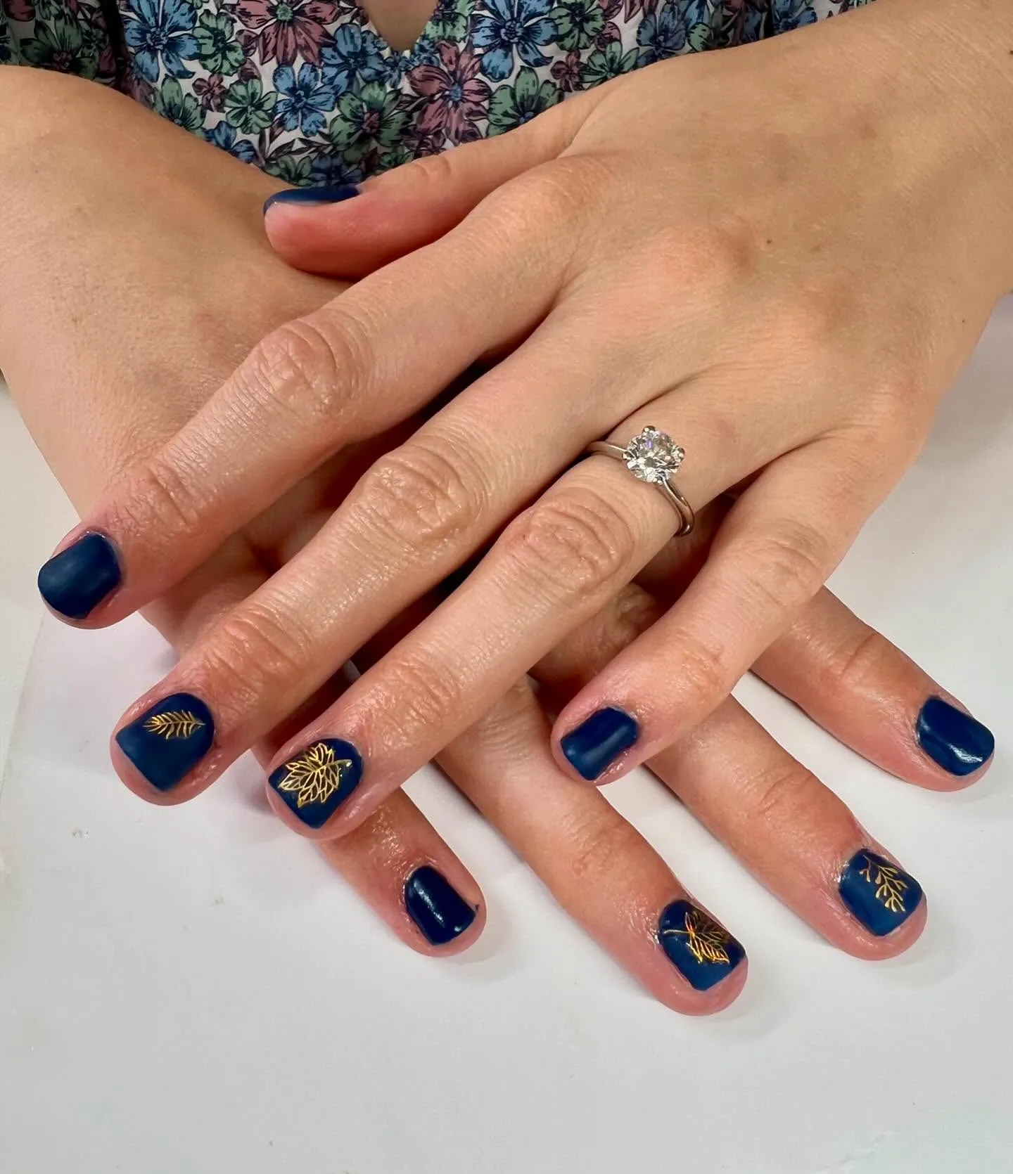 Gold Accents Nails