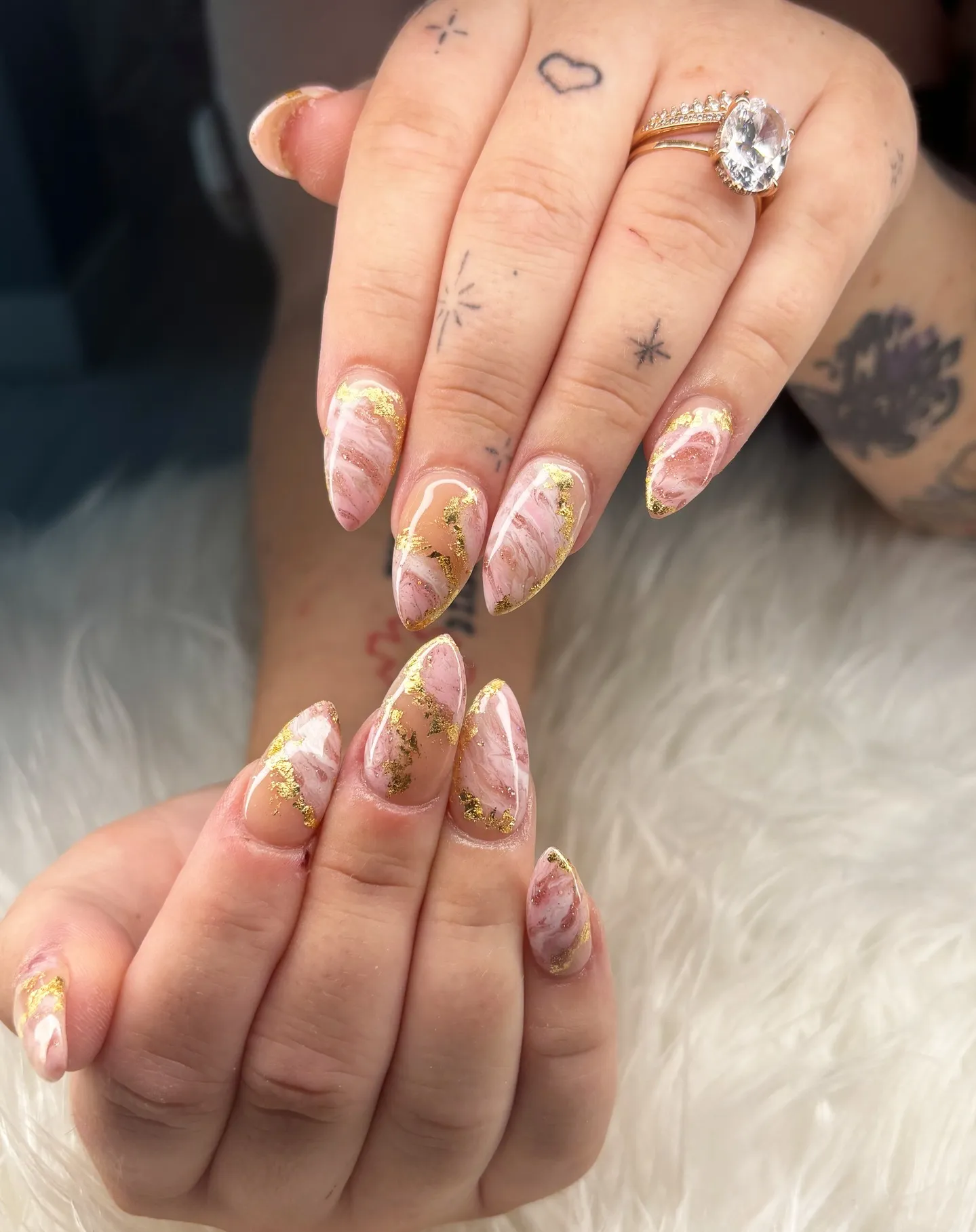Chic Nails with Gold Leaf