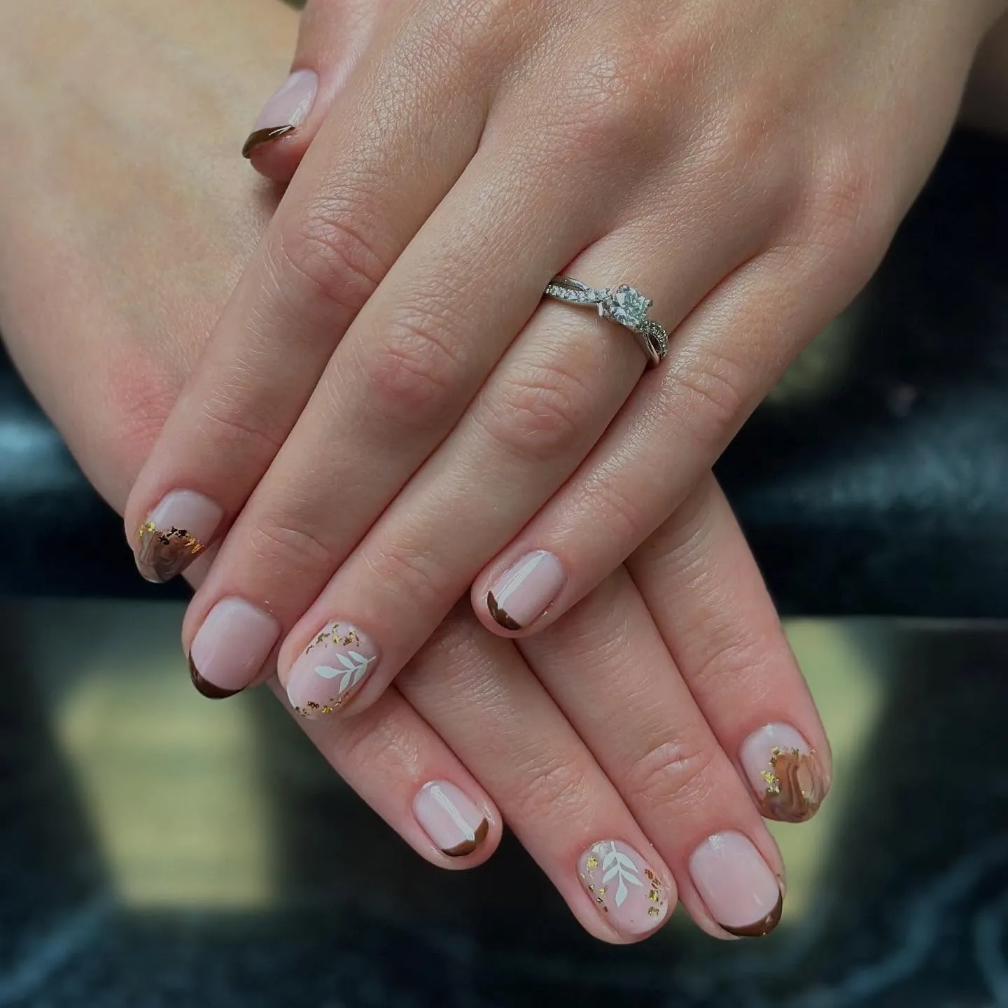Nude Rose Gold Nails
