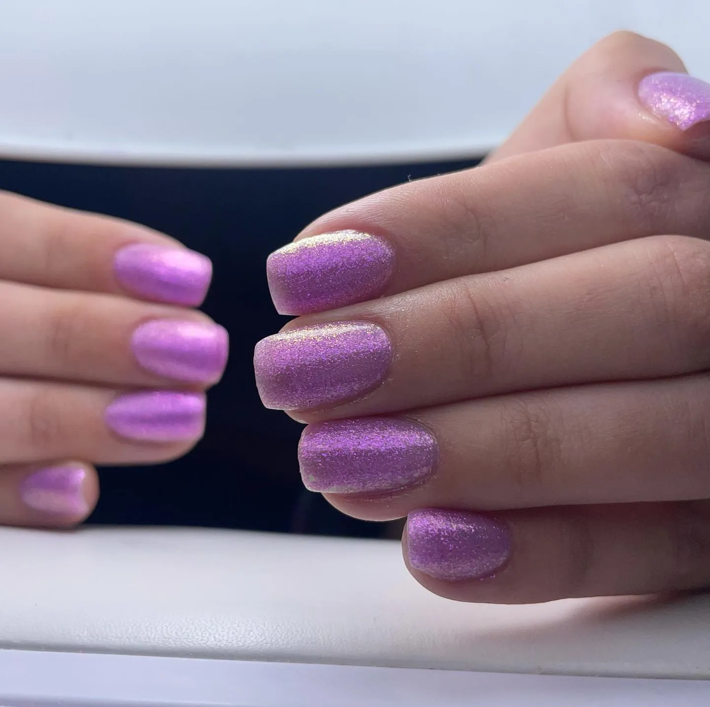 Glitter Purple Nails