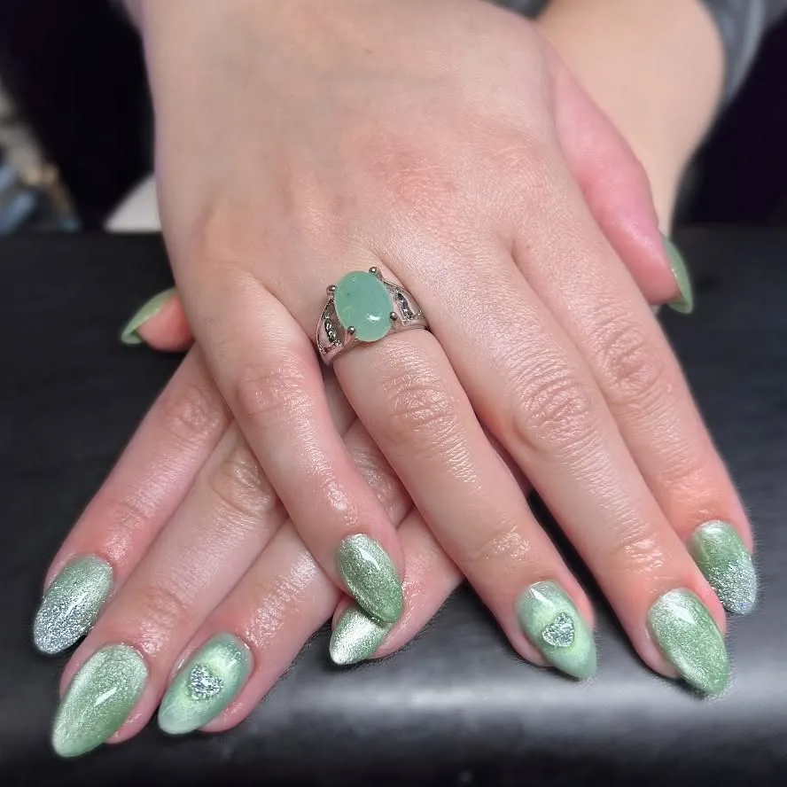 Green Velvet Nails