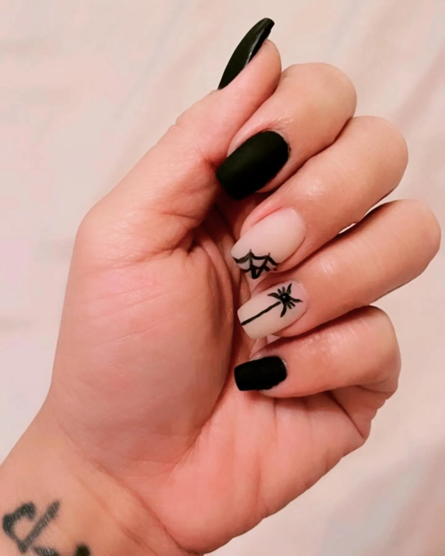 Matte Black Nails for Fall