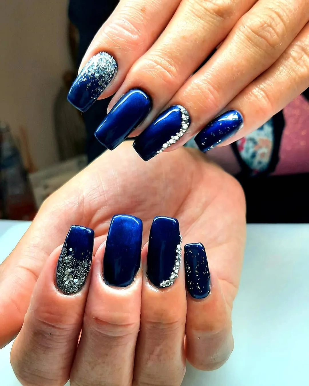 Navy Blue Manicure