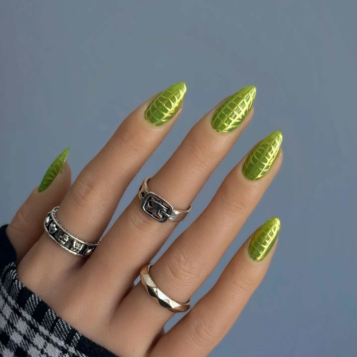 Jelly Green Glitter Nail Designs