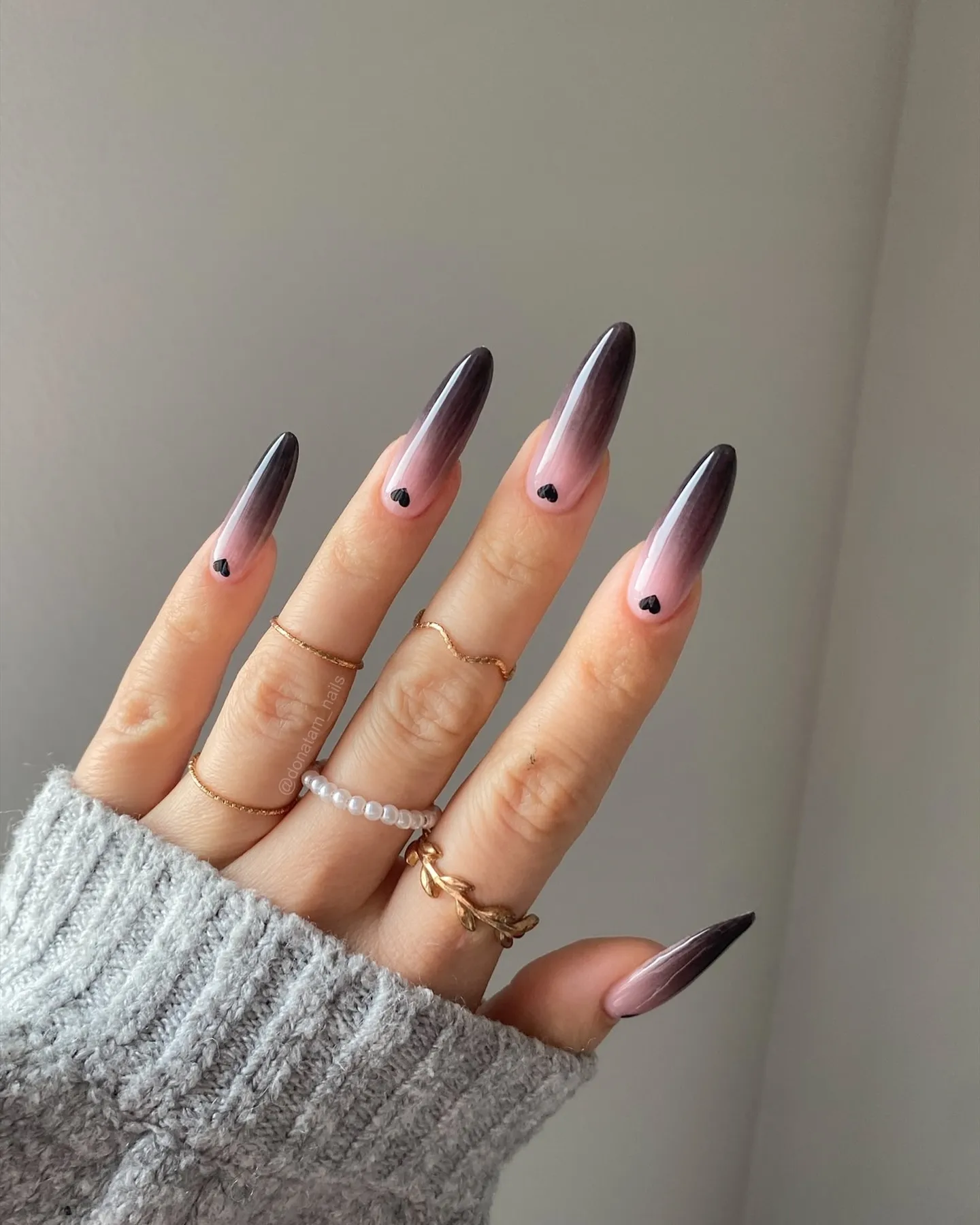 Long Black Ombre Nails That Turn Heads