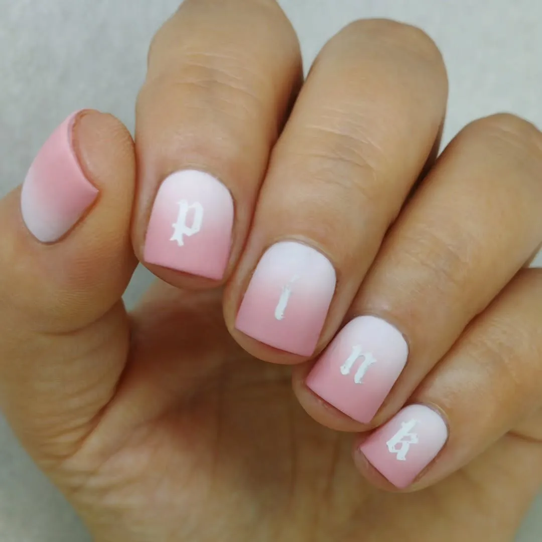 Pearlescent Finish Ombre Nails