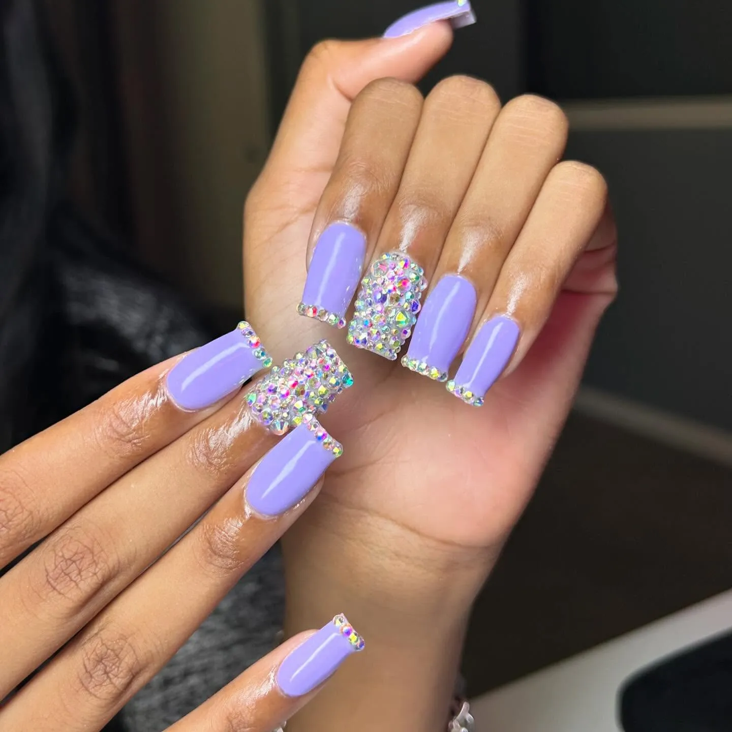 Nails with Jewel Embellishments