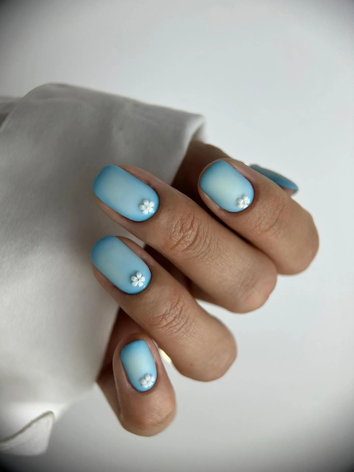 Blue Matte Nails