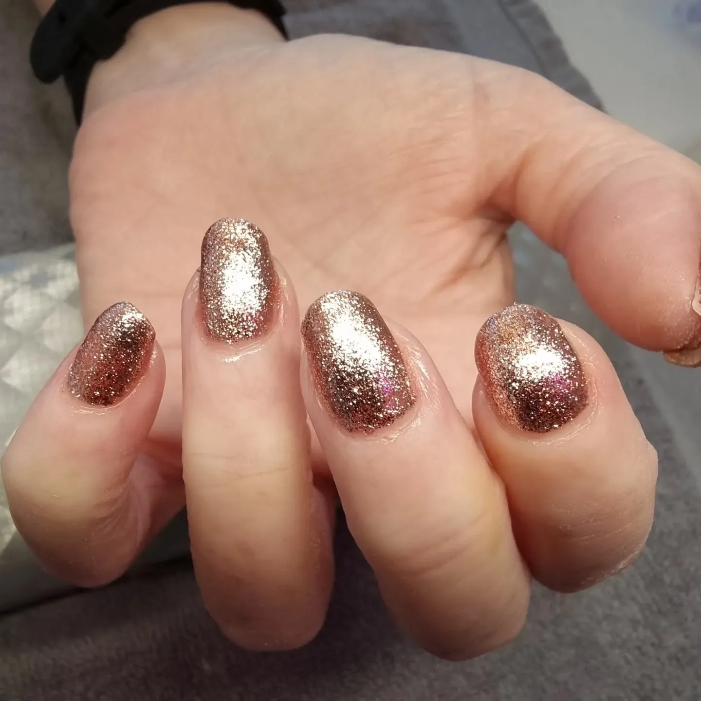 Rose Gold Nail Art for Short Nails