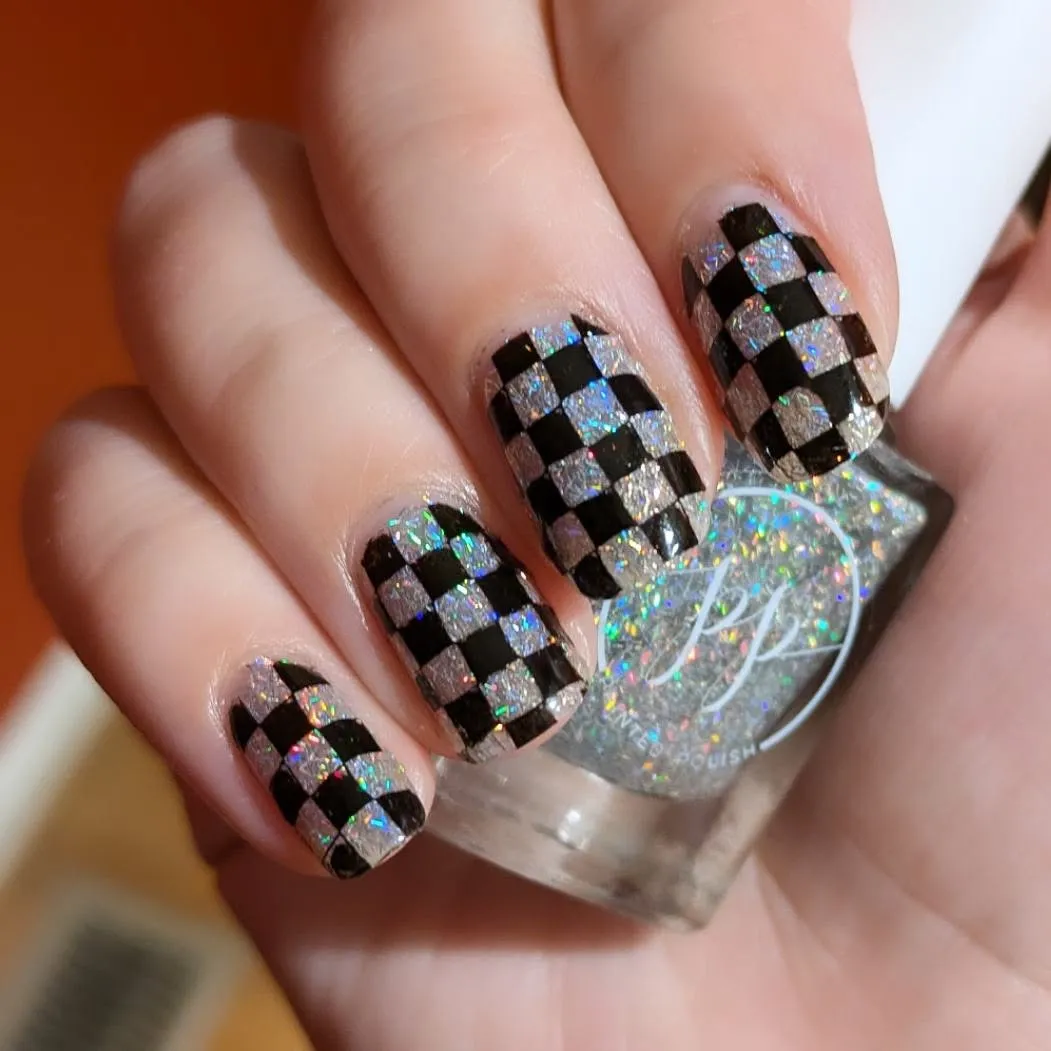 Glitter Checkerboard Design