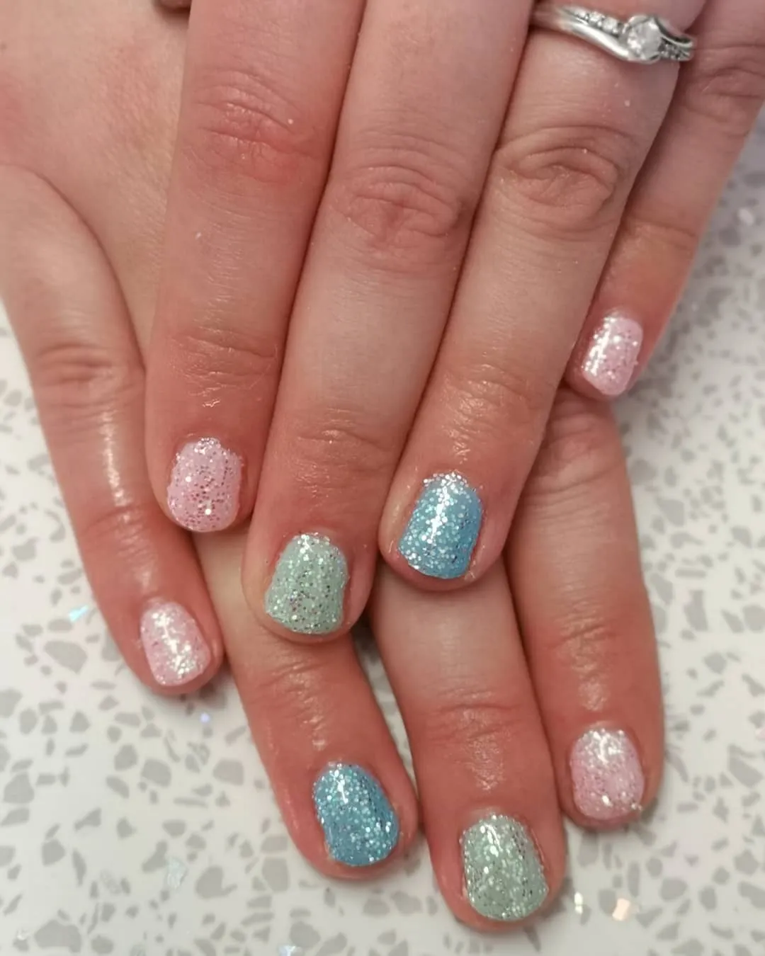Glitter with Pastel Accents