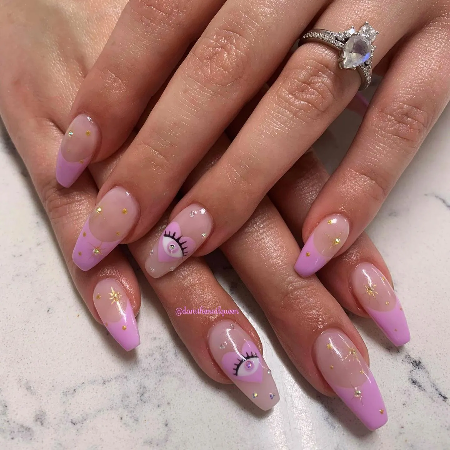 Tie-Dye Purple Nail Designs