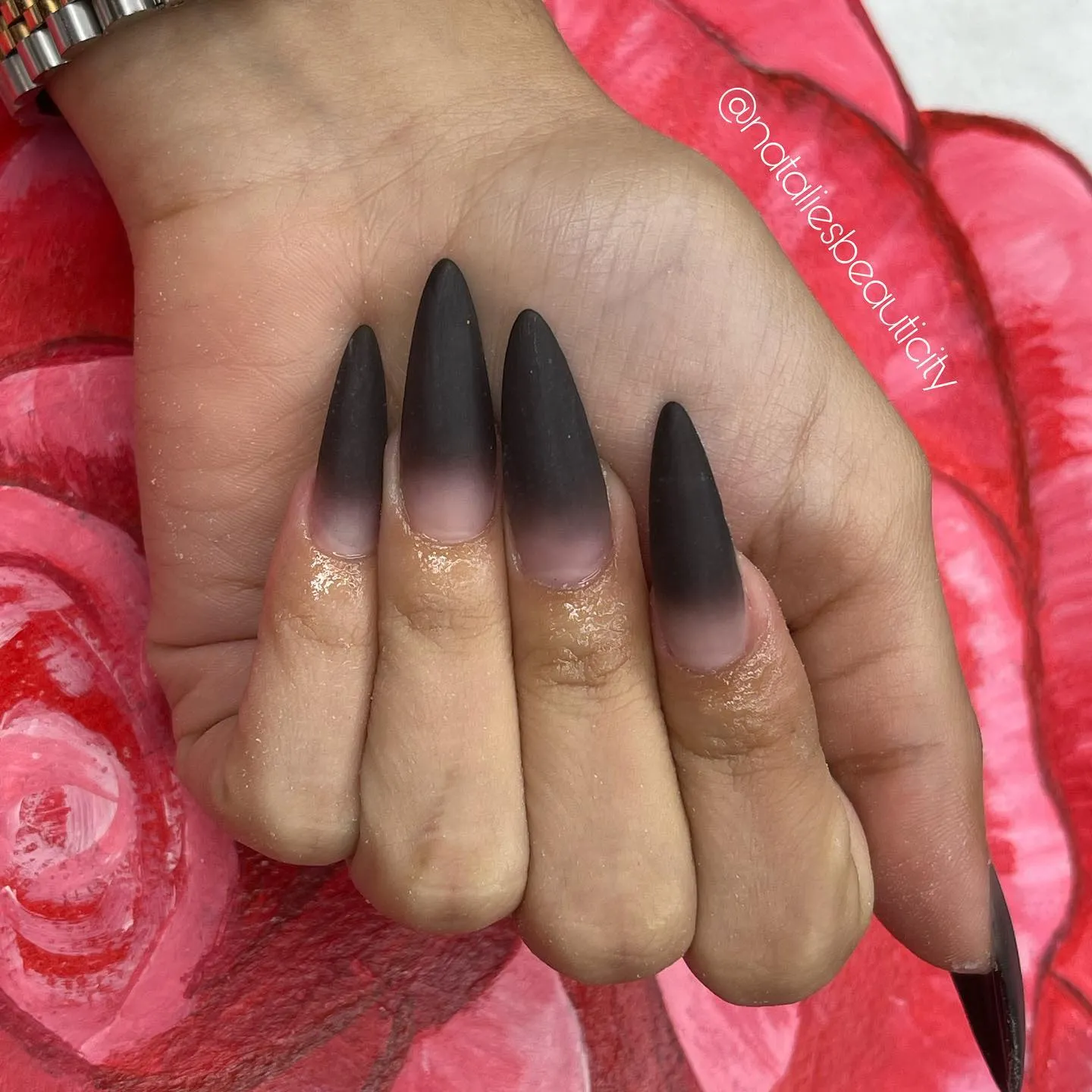 Matte Black Nails