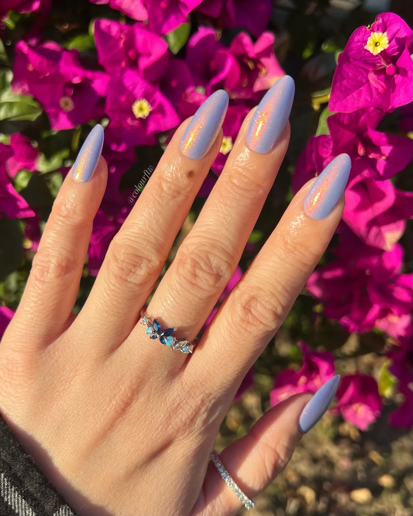 Periwinkle Sparkle Nails