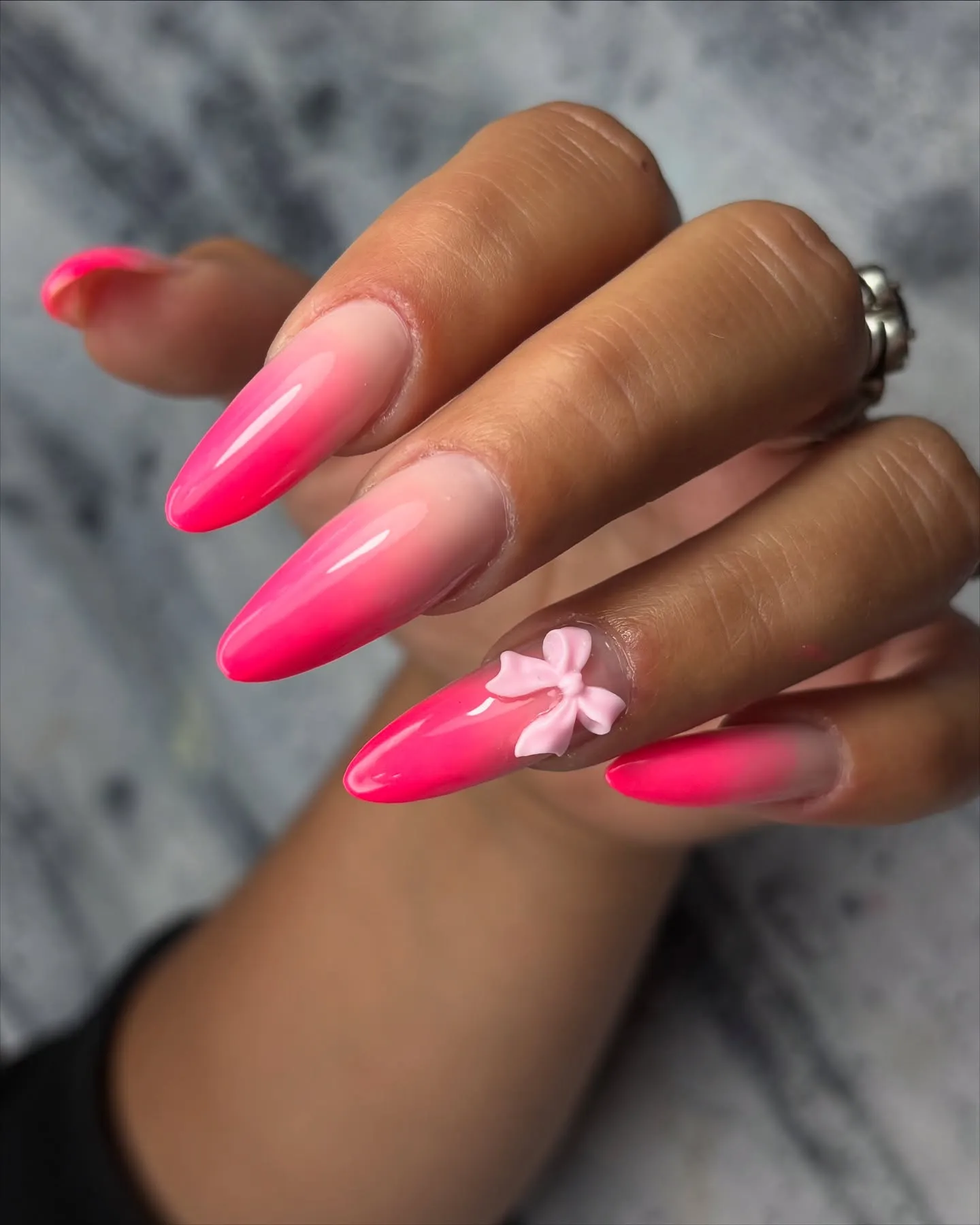 Bright Pink Nails
