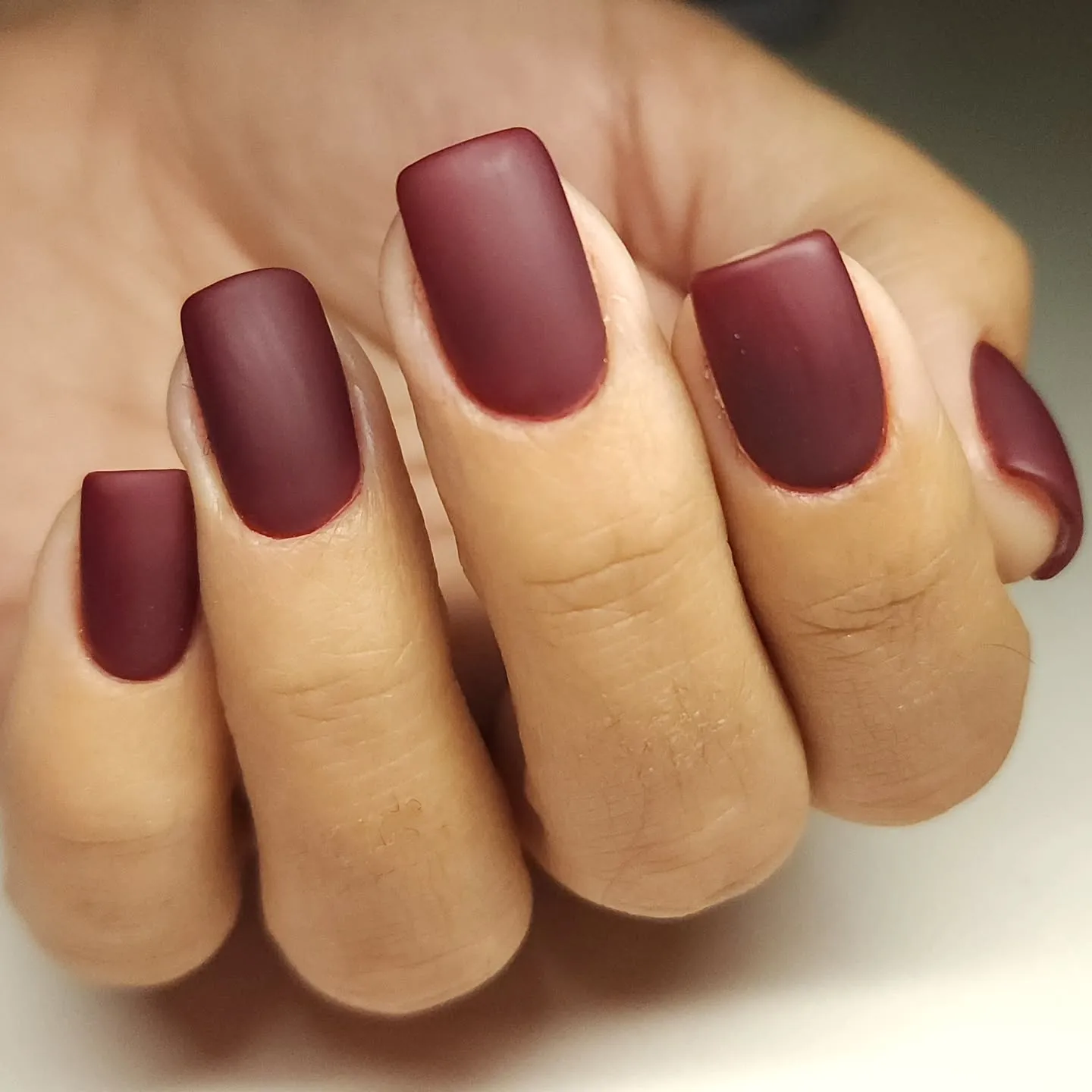 Matte Brown Nails